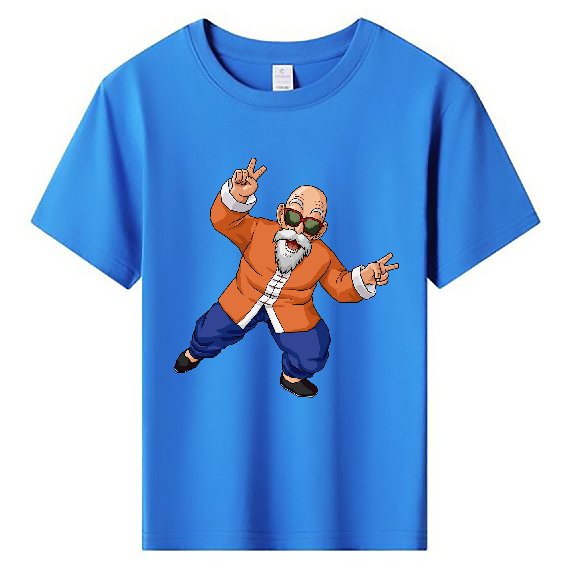 （画像用） ドラゴンボール 亀仙人（かめせんにん） DRAGON BALL Master Roshi Kame Sennin 綿100％キッズTシャツ（フロントプリント）